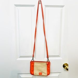 Fossil Leather Cross Body Bag - Kira Top Zip, Watermelon/Corral Purse